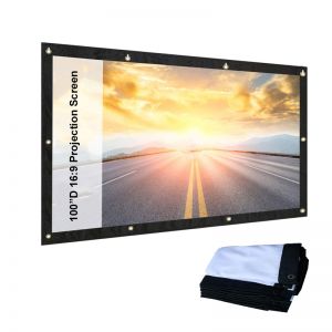 84” / 100” 16:9 Portable Projector Screen Wall Mounted Screen for Projector Home Cinema indoor / Outdoor