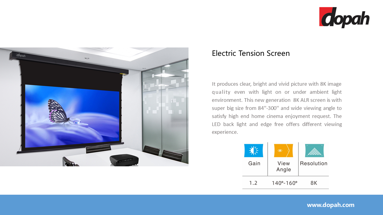 Dopah Motorized Projection Screen 70 X 70 - Projector Malaysia